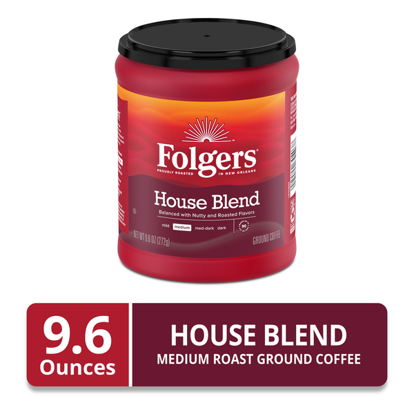 Coffee Grounds and Whole Beans Folgers Roast & Ground Coffee, hero