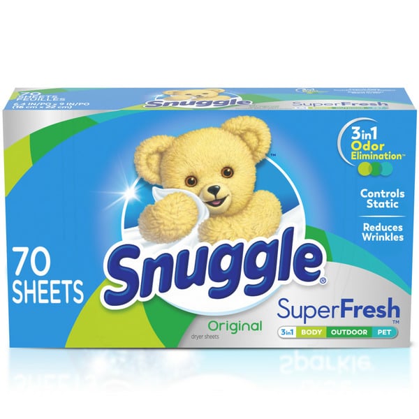 Laundry Snuggle Fabric Softener Dryer Sheets SuperFresh Original hero