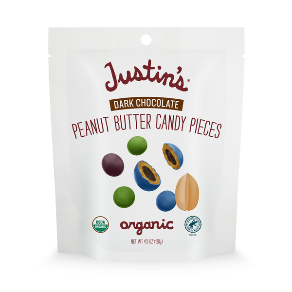 Justin's Organic Dark Chocolate Peanut Butter Candy Pieces hero