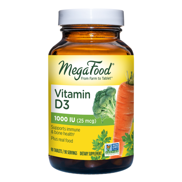 Vitamins & Minerals MegaFood Vitamin D3 1000 IU (25 mcg) hero