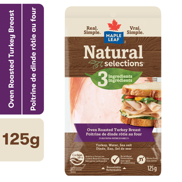 Packaged Poultry Maple Leaf 3 Ingredients Oven Roasted Turkey Breast hero