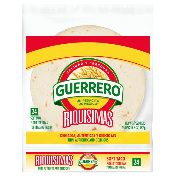 Tortillas & Flat Bread Guerrero Riquisimas Soft Taco Flour Tortillas hero