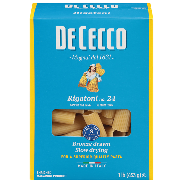 Dry Pasta & Noodles De Cecco Rigatoni, No. 24 hero