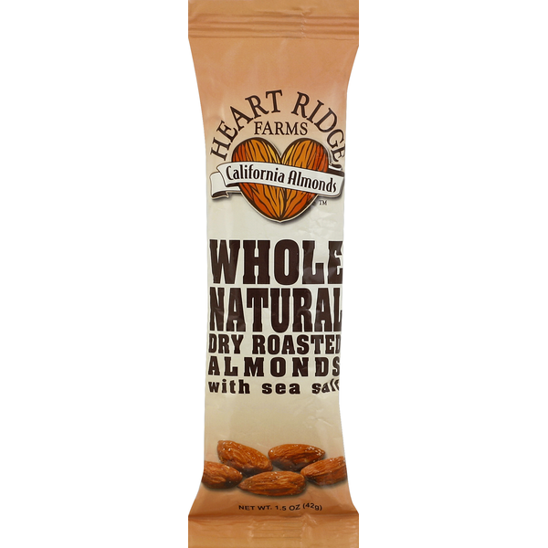 Nuts, Seeds & Dried Fruit Heart Ridge Farms Almonds, Dry Roasted, with Sea Salt, Whole hero