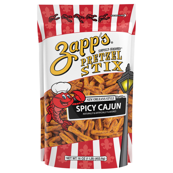 Candy & Chocolate Zapp's Pretzel Stix, Spicy Cajun, New Orleans Style hero