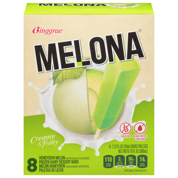 Ice Cream & Toppings Melona Dessert Bars, Honeydew Melon hero