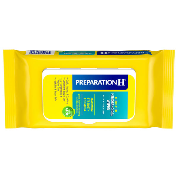 First Aid Preparation H Medicated Hemorrhoidal Wipes with Witch Hazel hero