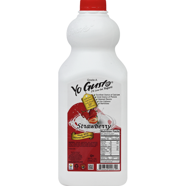 Yogurt/Kefir YoGusto Yogurt, 2% Low-Fat, Strawberry hero