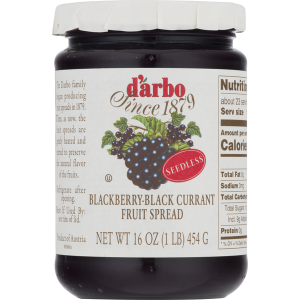 Spreads Darbo Fruit Spread, Blackberry-Black Currant, Seedless hero