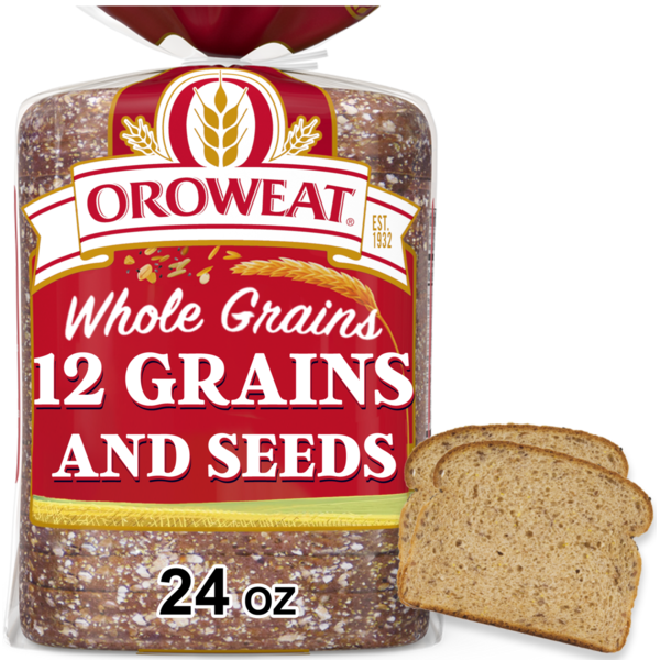 Bread Oroweat Whole Grains, 12 Grains and Seeds Bread hero