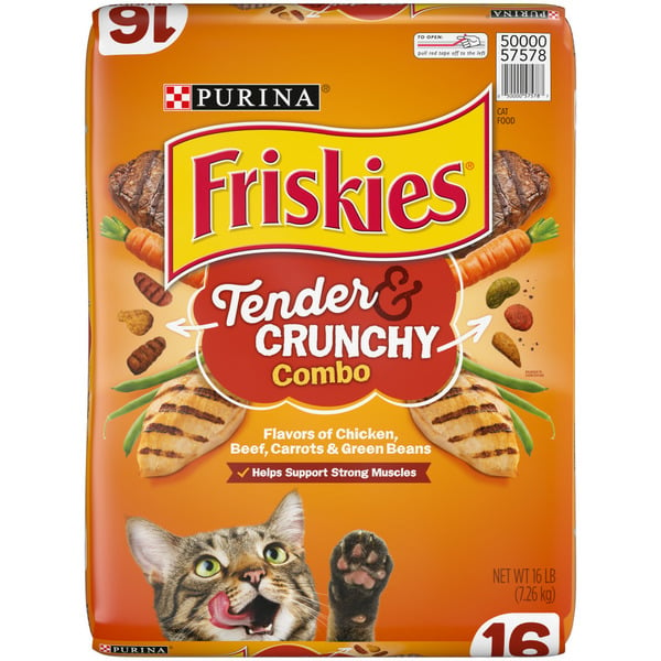 Cat Food & Care Purina Friskies Dry Cat Food, Tender & Crunchy Combo hero