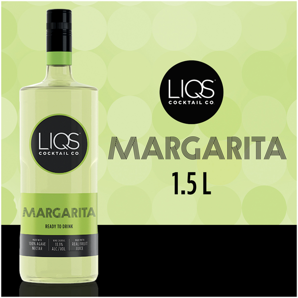 Soft Drinks LIQS Margarita Ready to Drink Cocktail, 1.5 hero