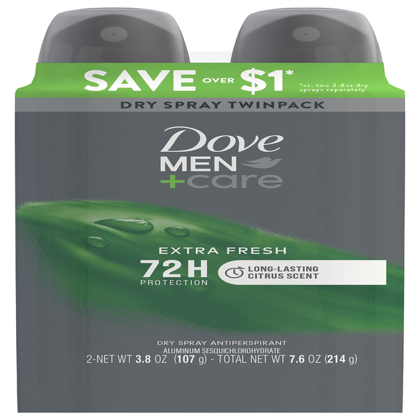 Deodorants Dove Men+Care Dry Spray Antiperspirant Deodorant Extra Fresh hero