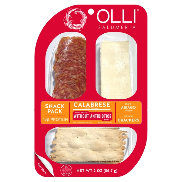 Crackers Oll Salumeria Spicy Salami, Calabrese, Snack Pack hero