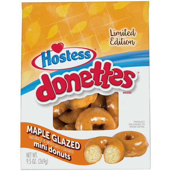 Cookies & Cakes Hostess Maple Glazed DONETTES Donuts Bag hero