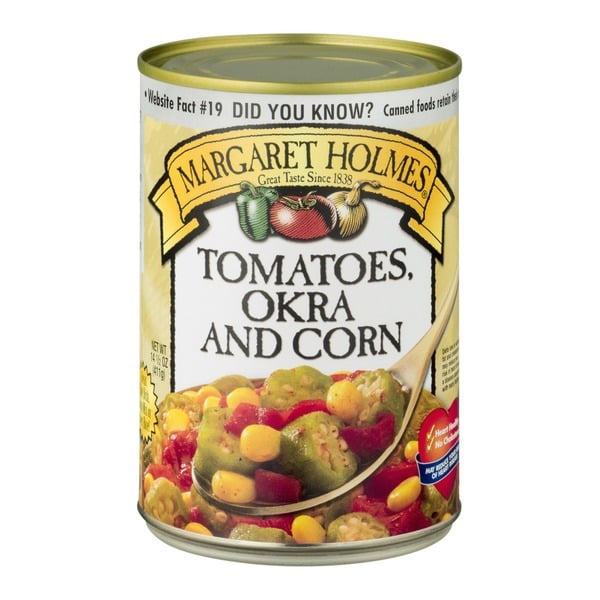 Canned & Jarred Vegetables Margaret Holmes Tomatoes, Okra and Corn hero