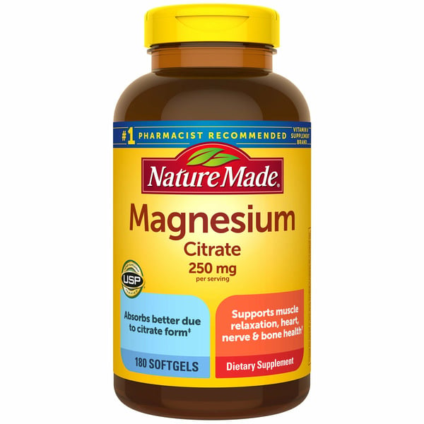 Vitamins & Supplements Nature Made Magnesium Citrate 250 mg Softgels, 180 ct hero