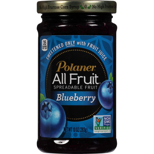 Nut butters & Preserves Polaner Gluten Free Blueberry Spreadable Fruit Blueberry Fruit Spread hero