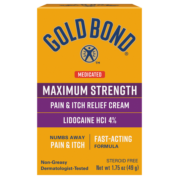 Cleaning Products Gold Bond Pain & Itch Relief Cream, Maximum Strength, Medicated hero