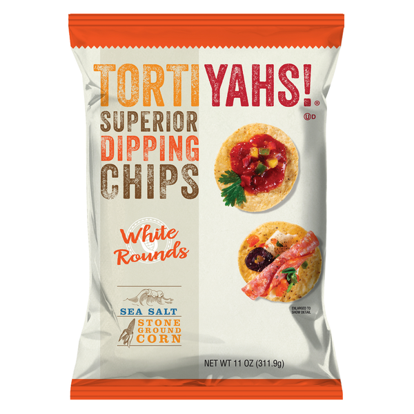 TORTIYAHS! White Rounds Sea Salt Tortilla Chips hero