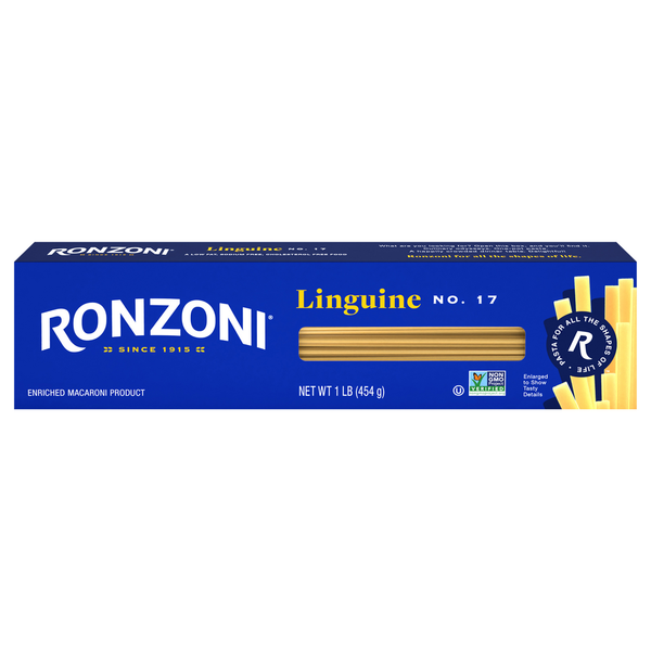 Dry Pasta Ronzoni Linguine, 16 oz, Non-GMO Long Pasta for a Variety of Dishes hero