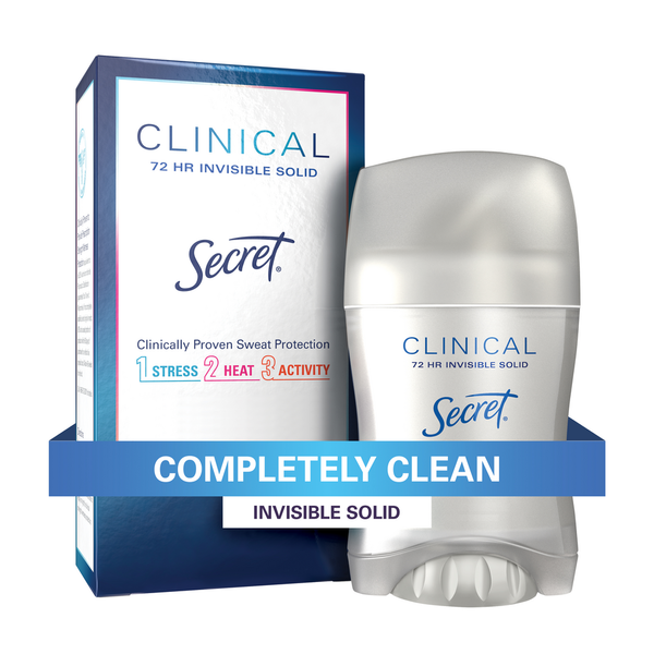 Deodorants Secret Clinical Strength Invisible Solid Antiperspirant and Deodorant, Completely Clean hero