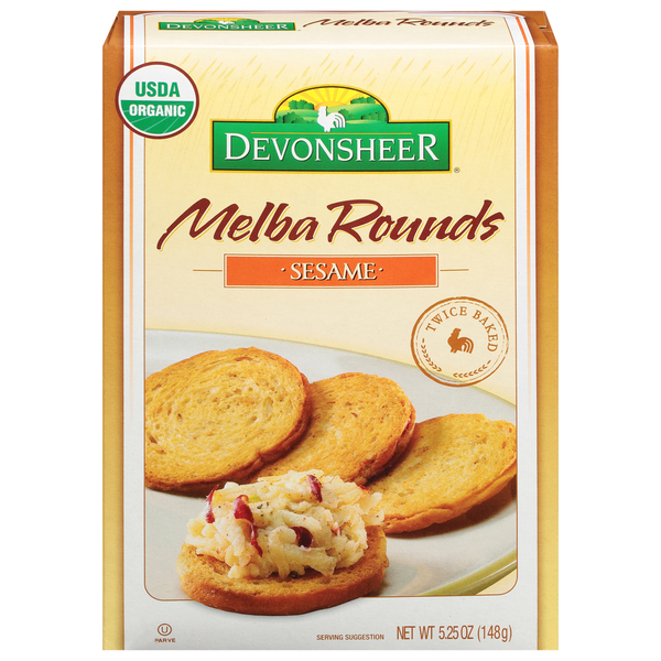 Crackers Devonsheer Melba Rounds, Sesame hero