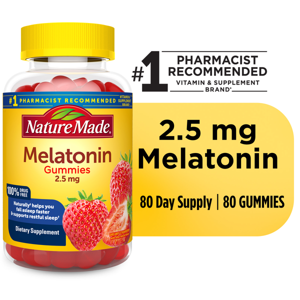 Mint & Gum Nature Made Melatonin 2.5 mg Gummies hero