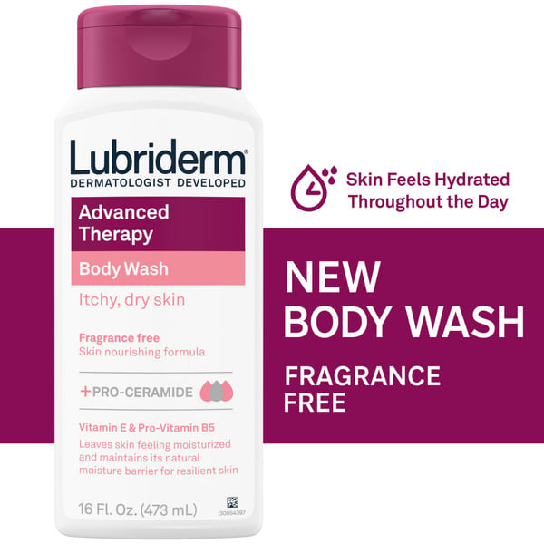 LUBRIDERM Advanced Therapy Unscented Body Wash, Vitamin E hero