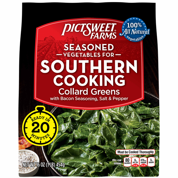 Pictsweet Farms Seasoned Vegetables for Southern Cooking Collard Greens hero