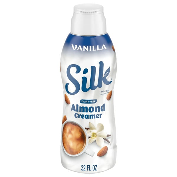 Creamers Silk Vanilla Almond Creamer, Dairy Free, Gluten Free, Soy Free hero