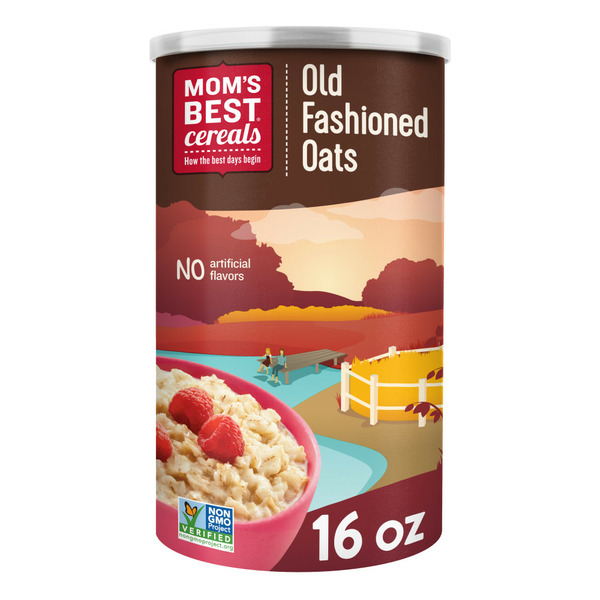 Hot Cereal & Pancake Mixes Mom's Best Old Fashioned Oats Oatmeal Canister hero