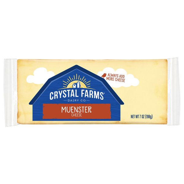 Packaged Cheese Crystal Farms Cheese, Muenster hero