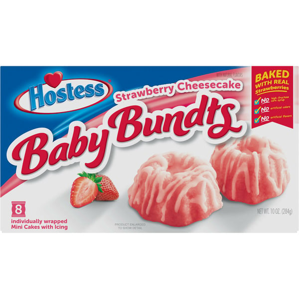 Hostess Baby Bundts Strawberry Cheesecake hero