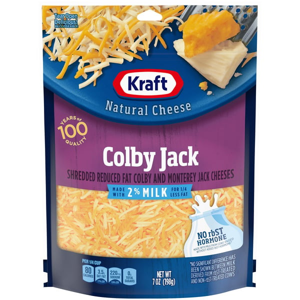 Packaged Cheese Kraft Colby Jack Shredded Cheese with 2% Milk, oz Bag hero