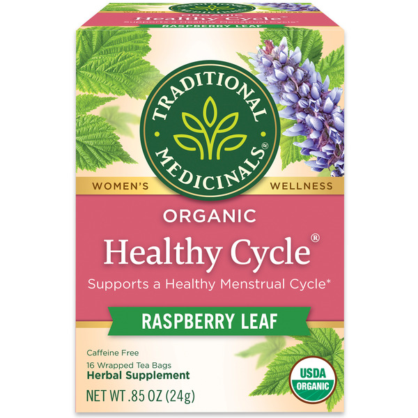 Tea Traditional Medicinals Organic Healthy Cycle, Caffeine Free Herbal Tea hero