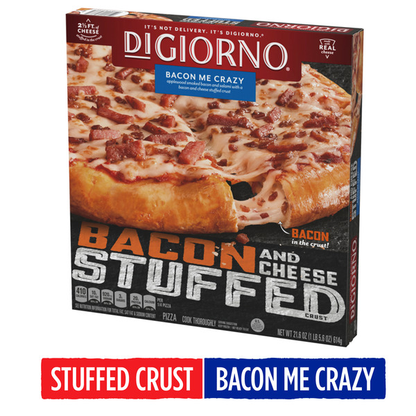 Frozen Pizza DiGiorno Bacon and Cheese Stuffed Crust Bacon Me Crazy Frozen Pizza hero