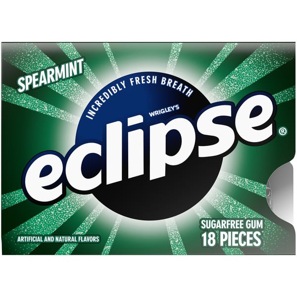 Mint & Gum Eclipse Spearmint Sugar Free Chewing Gum Single Pack 18 Piece hero