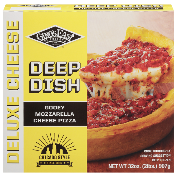 Frozen Pizza Gino's East Pizza, Deluxe Cheese, Deep Dish hero