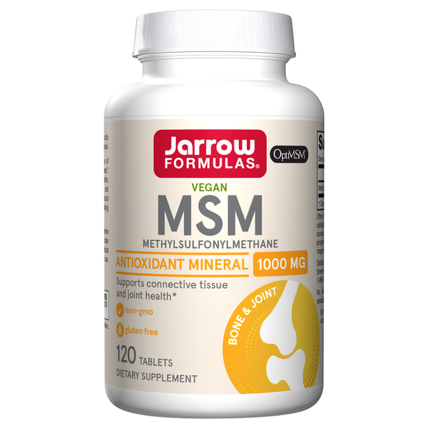 Vitamins & Supplements Jarrow Formulas MSM, Vegan, 1000 mg, Tablets hero