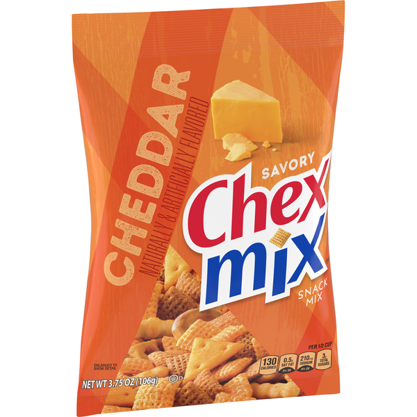 Trail Mix & Snack Mix Chex Mix Cheddar Snack Party Mix Savory Pantry Pub Mix Snack Bag hero