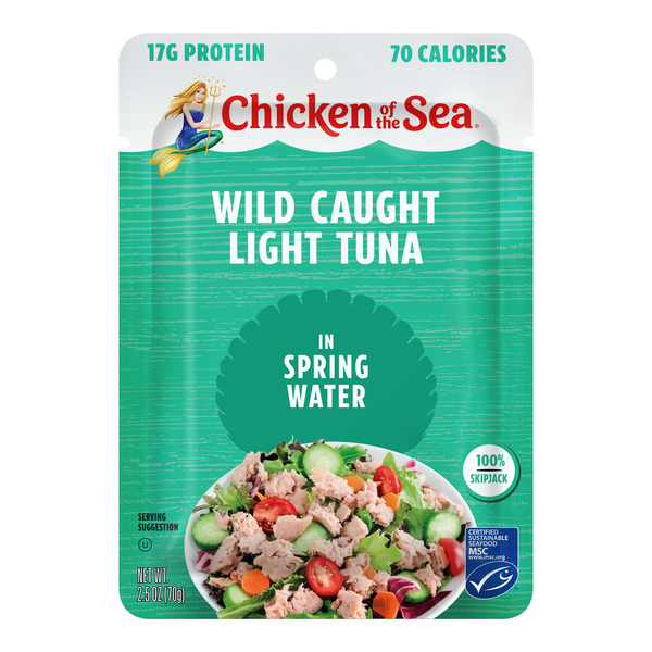 Canned Meat & Seafood Chicken of the Sea Light, Wild Caught Tuna in Spring Water hero