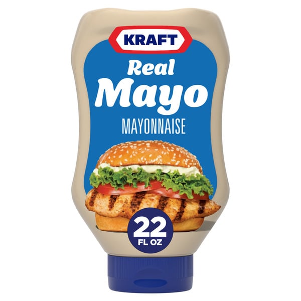 Condiments Kraft Real Mayo Creamy & Smooth Mayonnaise, Squeeze Bottle hero