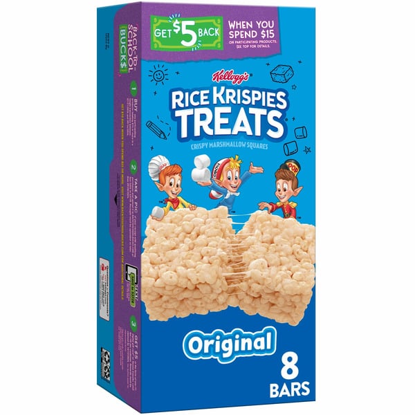 Cookies & Cakes Kellogg's Rice Krispies Treats Crispy Marshmallow Squares, Kids Snacks, Snack Bars, Original hero