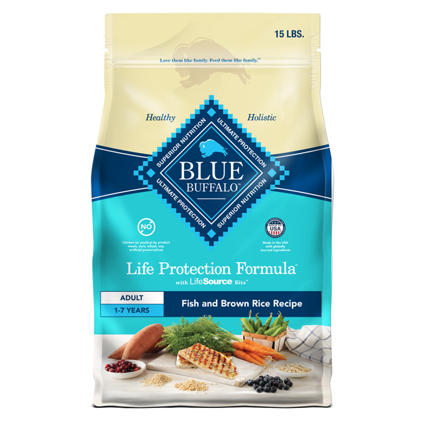 Dog Food & Care Blue Buffalo Life Protection Formula Natural Adult Dry Dog Food, Fish and Brown Rice hero