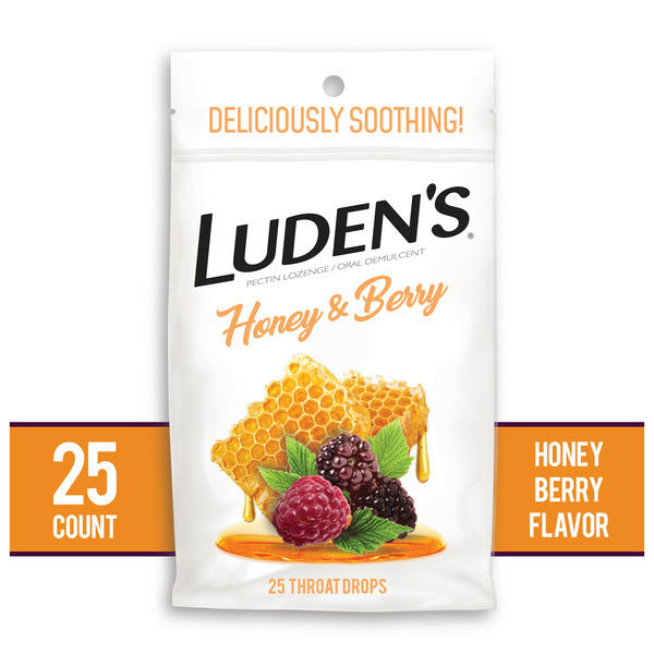 Cold, Flu & Allergy Luden's Soothing Throat Drops  Honey Berry hero