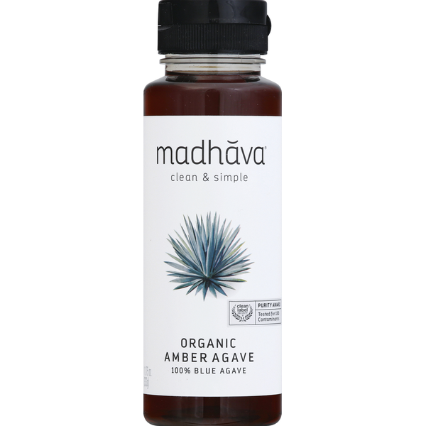 Honeys, Syrups & Nectars Madhava Amber Agave, Organic hero