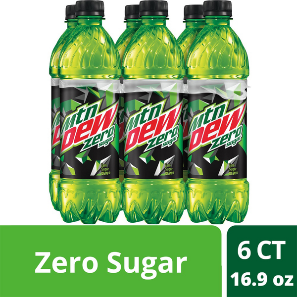 Mountain Dew Soda, Zero Sugar, 6 Pack hero