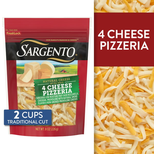 Frozen Pizza Sargento Shredded Four Cheese Pizzeria Natural Cheese hero