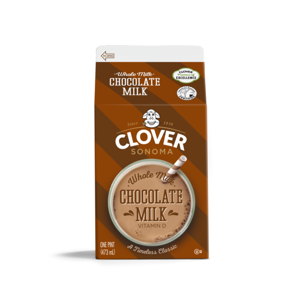 Milk Clover Sonoma Conventional Whole Chocolate Milk Pint hero